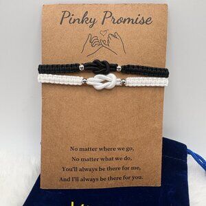Pinky Promise Forever Couples Infinity Knot Bracelets 2PCS Set (SKU: 310MI)